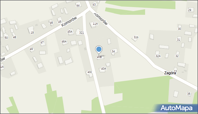 Komorów, Komorów, 40B, mapa Komorów
