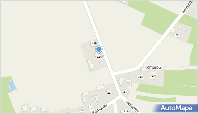 Komorów, Komorów, 44A, mapa Komorów