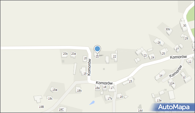 Komorów, Komorów, 21, mapa Komorów