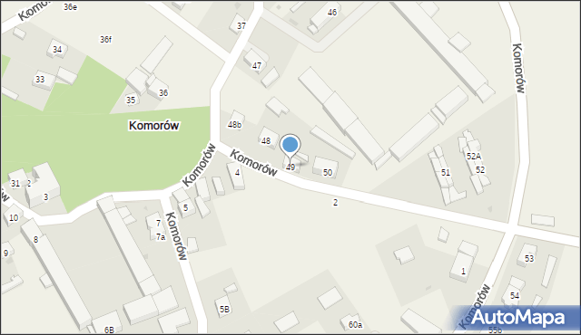 Komorów, Komorów, 49, mapa Komorów