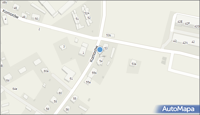 Komorów, Komorów, 54A, mapa Komorów