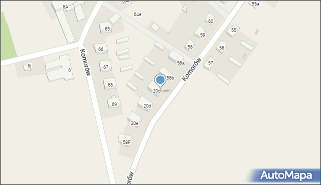 Komorów, Komorów, 58c, mapa Komorów