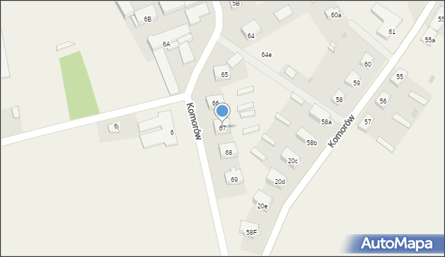 Komorów, Komorów, 67, mapa Komorów
