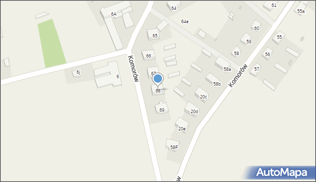 Komorów, Komorów, 68, mapa Komorów