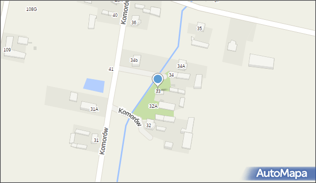 Komorów, Komorów, 33, mapa Komorów