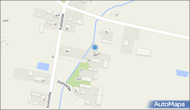 Komorów, Komorów, 34A, mapa Komorów