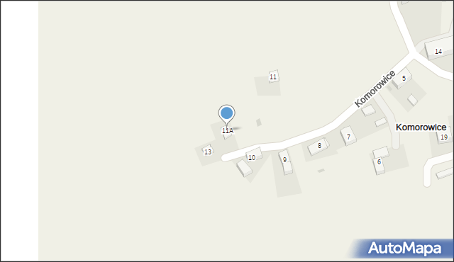 Komorowice, Komorowice, 11A, mapa Komorowice