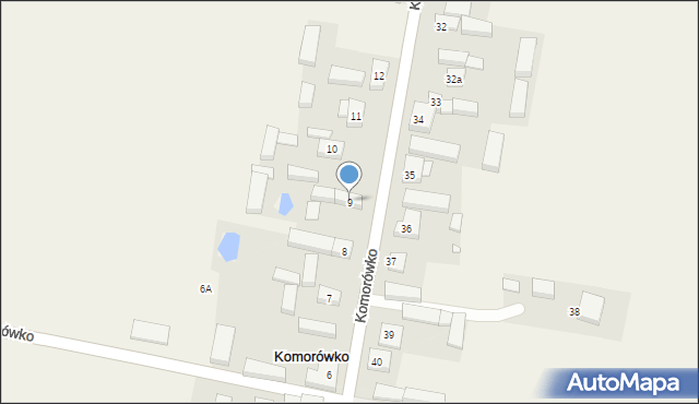 Komorówko, Komorówko, 9, mapa Komorówko