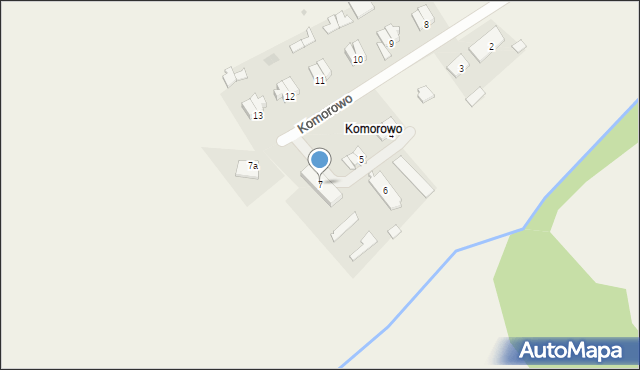 Komorowo, Komorowo, 7, mapa Komorowo