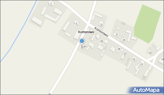 Komorowo, Komorowo, 32, mapa Komorowo