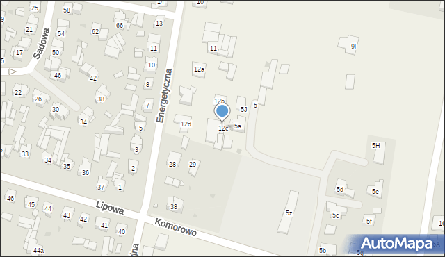 Komorowo, Komorowo, 12c, mapa Komorowo