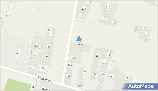 Komorowo, Komorowo, 15, mapa Komorowo