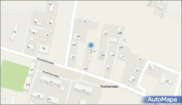 Komorowo, Komorowo, 17, mapa Komorowo