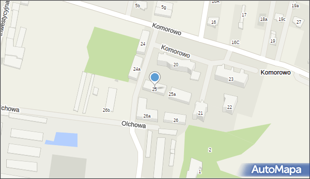 Komorowo, Komorowo, 25, mapa Komorowo
