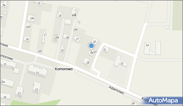Komorowo, Komorowo, 29, mapa Komorowo