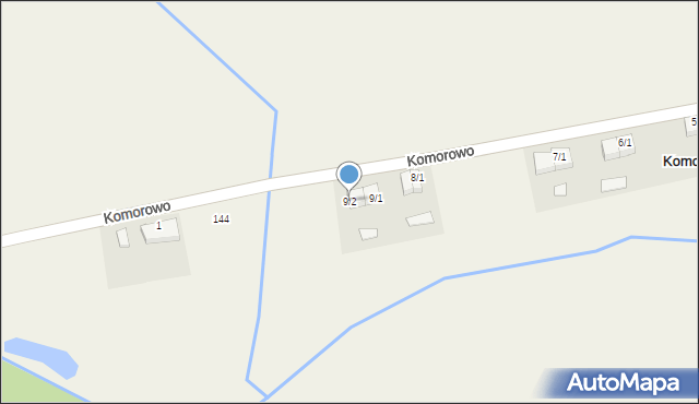 Komorowo, Komorowo, 9/2, mapa Komorowo