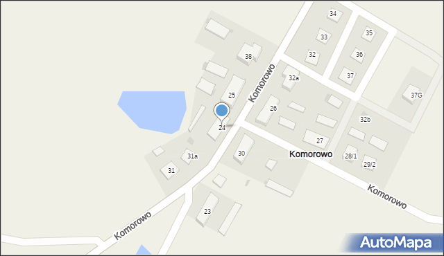 Komorowo, Komorowo, 24, mapa Komorowo