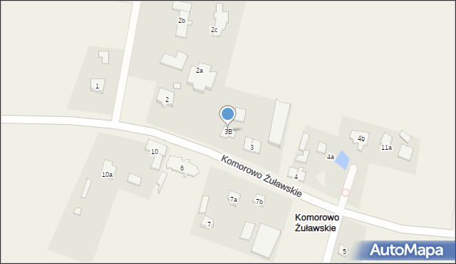 Komorowo Żuławskie, Komorowo Żuławskie, 3B, mapa Komorowo Żuławskie