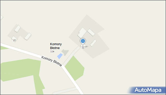 Komory Błotne, Komory Błotne, 11, mapa Komory Błotne