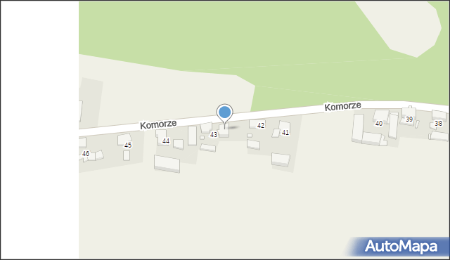 Komorze, Komorze, 43A, mapa Komorze