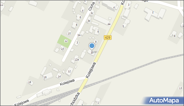 Komprachcice, Kolejowa, 10, mapa Komprachcice