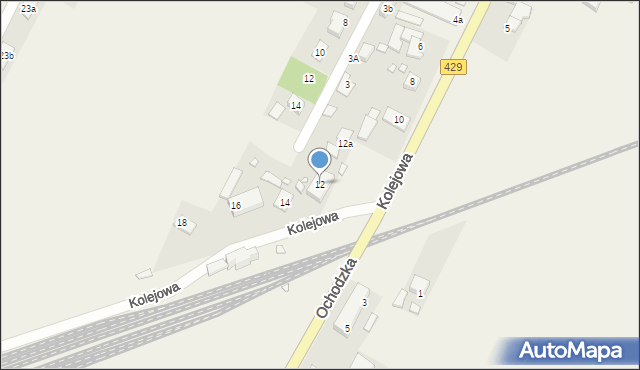 Komprachcice, Kolejowa, 12, mapa Komprachcice