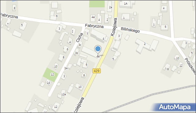 Komprachcice, Kolejowa, 4a, mapa Komprachcice