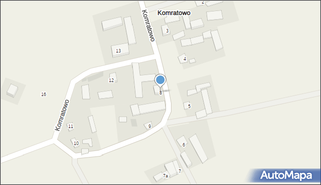 Komratowo, Komratowo, 8, mapa Komratowo