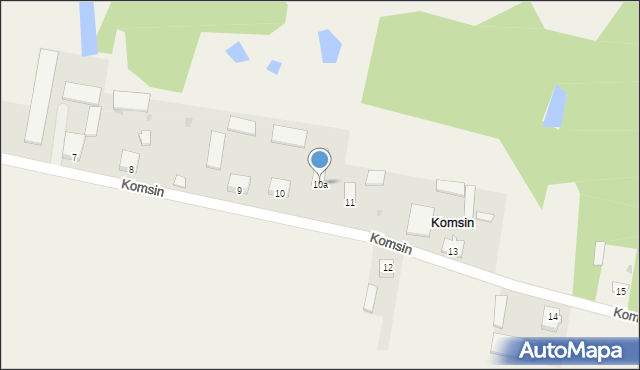 Komsin, Komsin, 10a, mapa Komsin