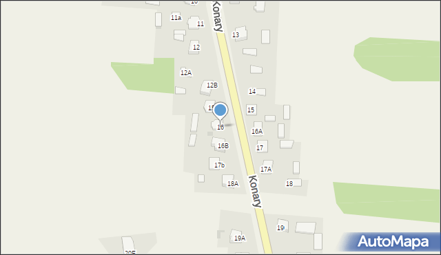 Konary, Konary, 16, mapa Konary
