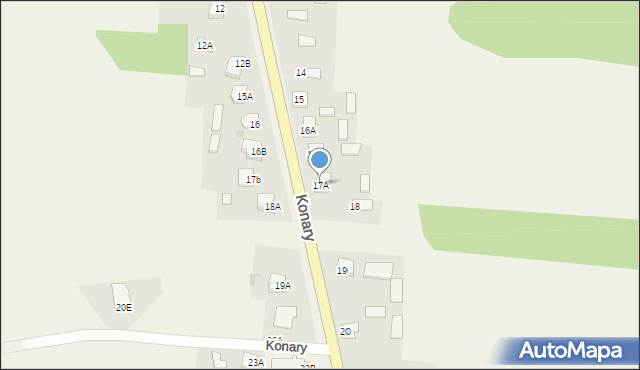 Konary, Konary, 17A, mapa Konary