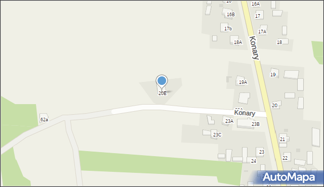 Konary, Konary, 20E, mapa Konary