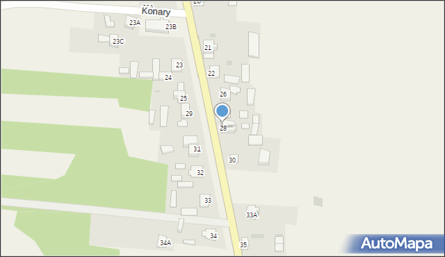 Konary, Konary, 28, mapa Konary