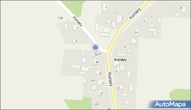 Konary, Konary, 7A, mapa Konary