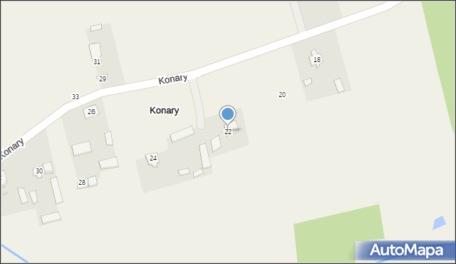 Konary, Konary, 22, mapa Konary