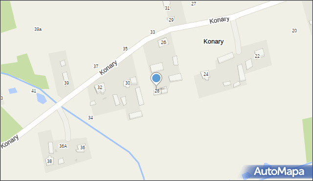 Konary, Konary, 28, mapa Konary