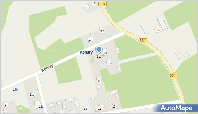 Konary, Konary, 11a, mapa Konary