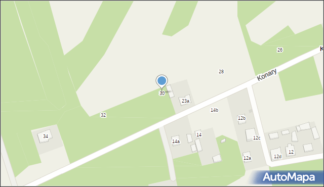 Konary, Konary, 30, mapa Konary