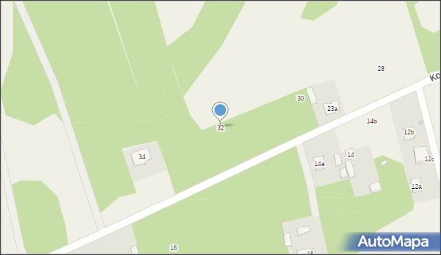 Konary, Konary, 32, mapa Konary