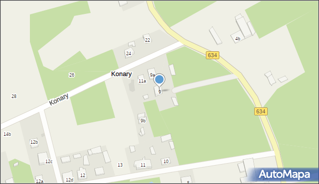 Konary, Konary, 9, mapa Konary