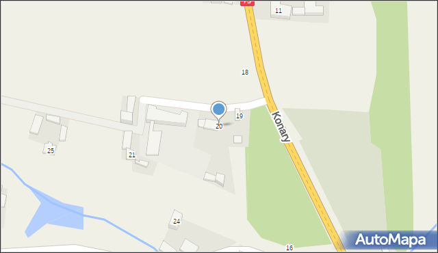 Konary, Konary, 20, mapa Konary