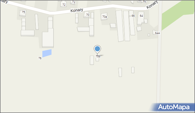 Konary, Konary, 70b, mapa Konary