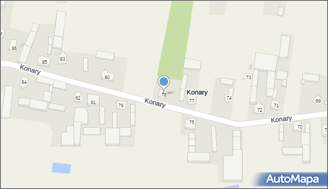 Konary, Konary, 78, mapa Konary