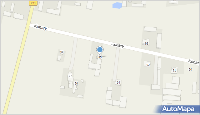 Konary, Konary, 95, mapa Konary