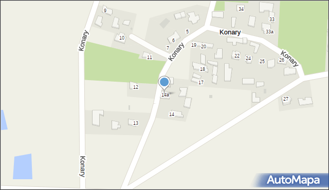 Konary, Konary, 14a, mapa Konary