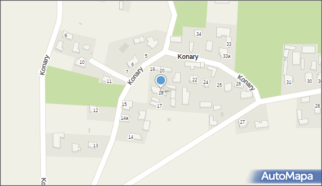 Konary, Konary, 18, mapa Konary