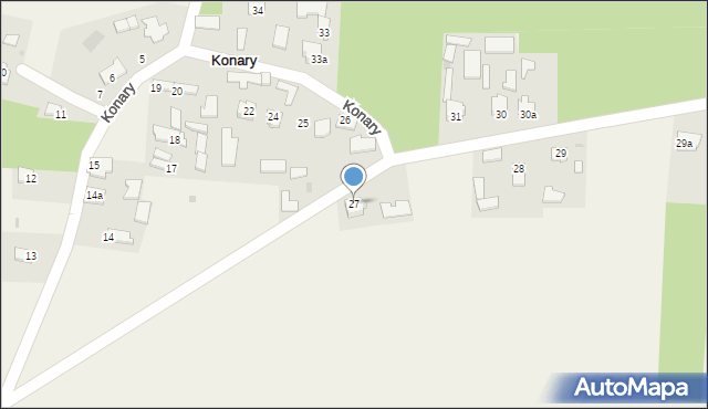 Konary, Konary, 27, mapa Konary