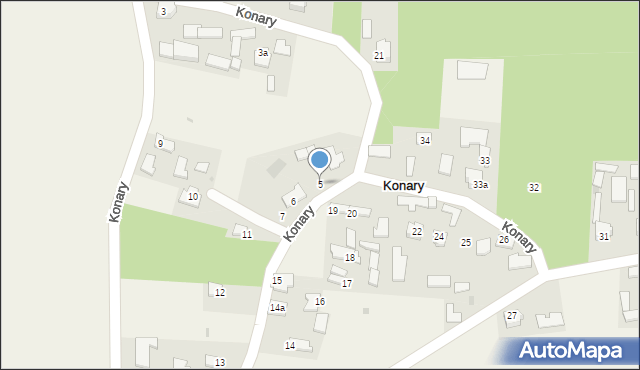 Konary, Konary, 5, mapa Konary