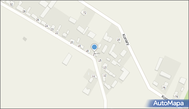 Konary, Konary, 17, mapa Konary