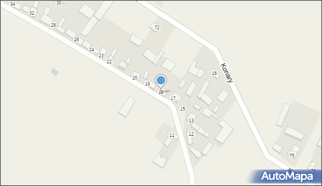 Konary, Konary, 18, mapa Konary